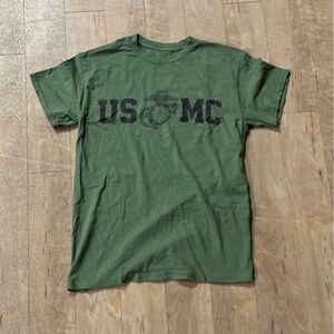 USMC Green Graphic T-Shirt Size Small